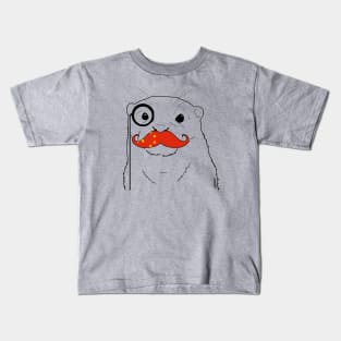 Mustache Flag China Kids T-Shirt